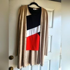 Two-piece Top & Long Sweater